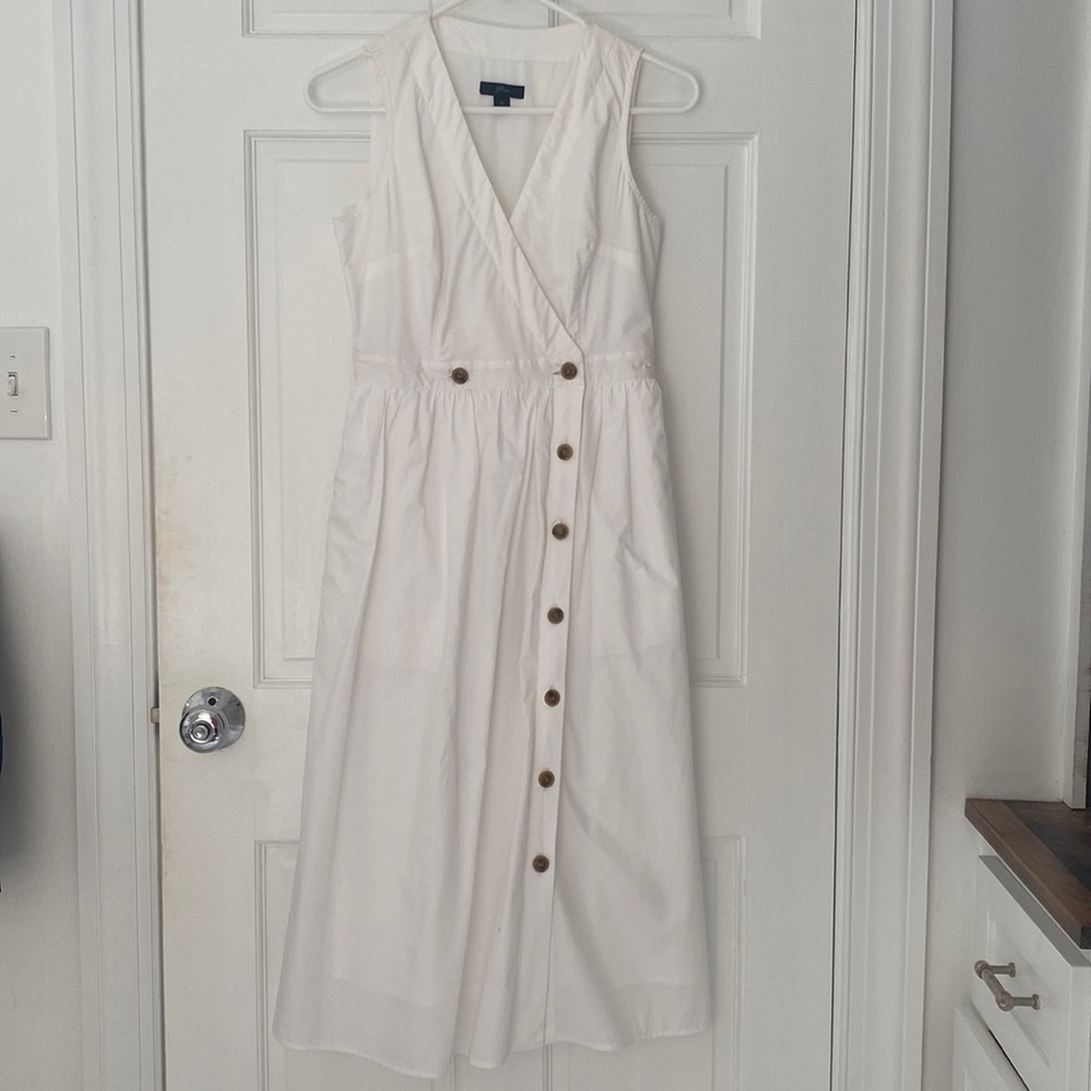 JCrew White Midi Sundress Size Small